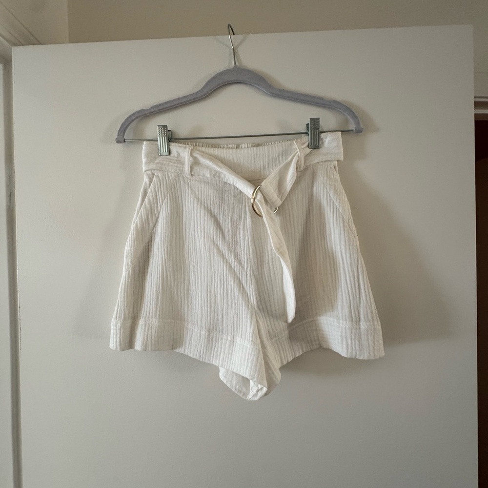 Jonathan Simkhai High Waist White Shorts